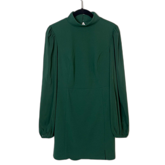 NWT Lulus Exceptionally Flirty Green Long Sleeve Backless Mini Dress - Size L - Picture 4 of 10